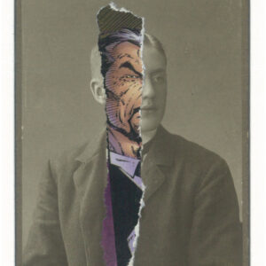 Rasmussen“, 10,5 X 6,4 Cm, Collage Auf Alter Fotografie, 2022 | Affenfaust Galerie
